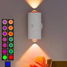 Lampe Murale Sans Fil avec Détecteur de Mouvement RGB Applique Murale Intérieure Lamp Murale Chambre avec Interrupteur Eclairage Detection Automatique Magnetique Lampe pour Escalier Salon Couloir